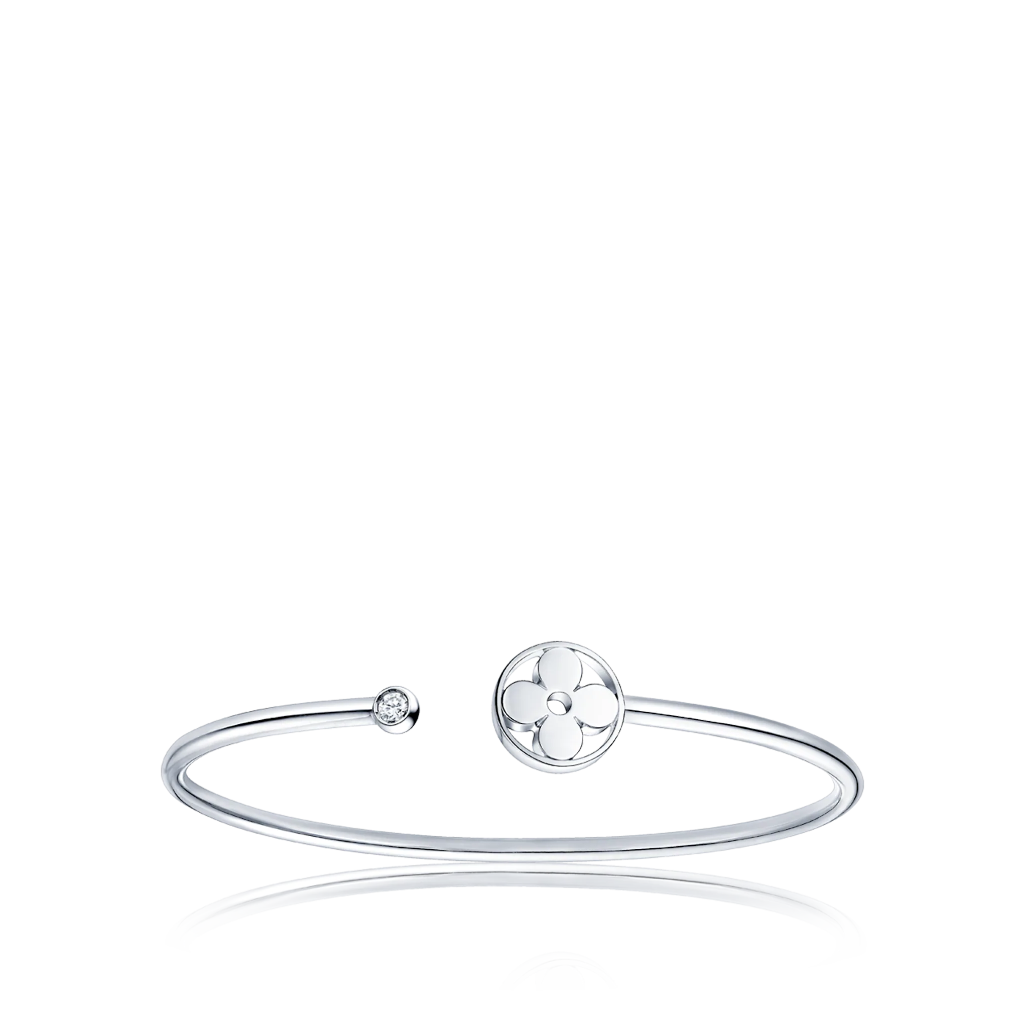 Louis Vuitton Idylle Blossom Twist Bracelet, White Gold