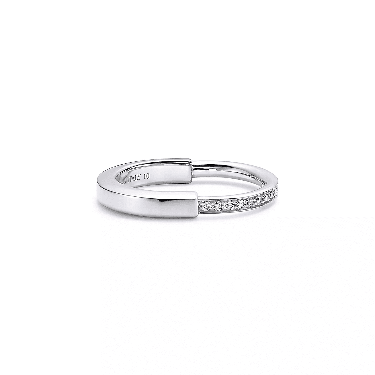 Tiffany & Co. Lock Ring in White Gold with Diamonds