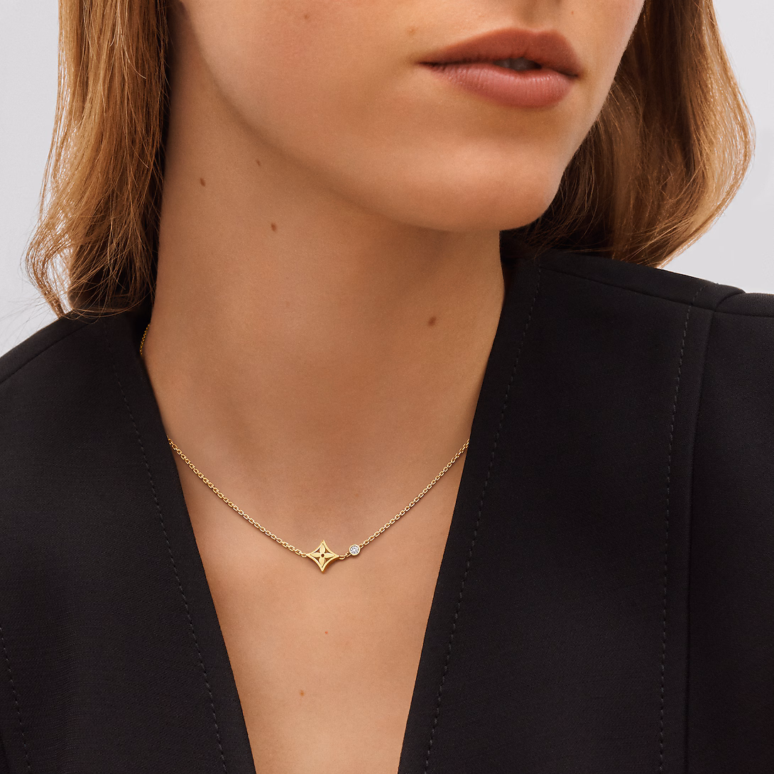 Louis Vuitton Idylle Blossom pendant, yellow gold and diamond Q93280