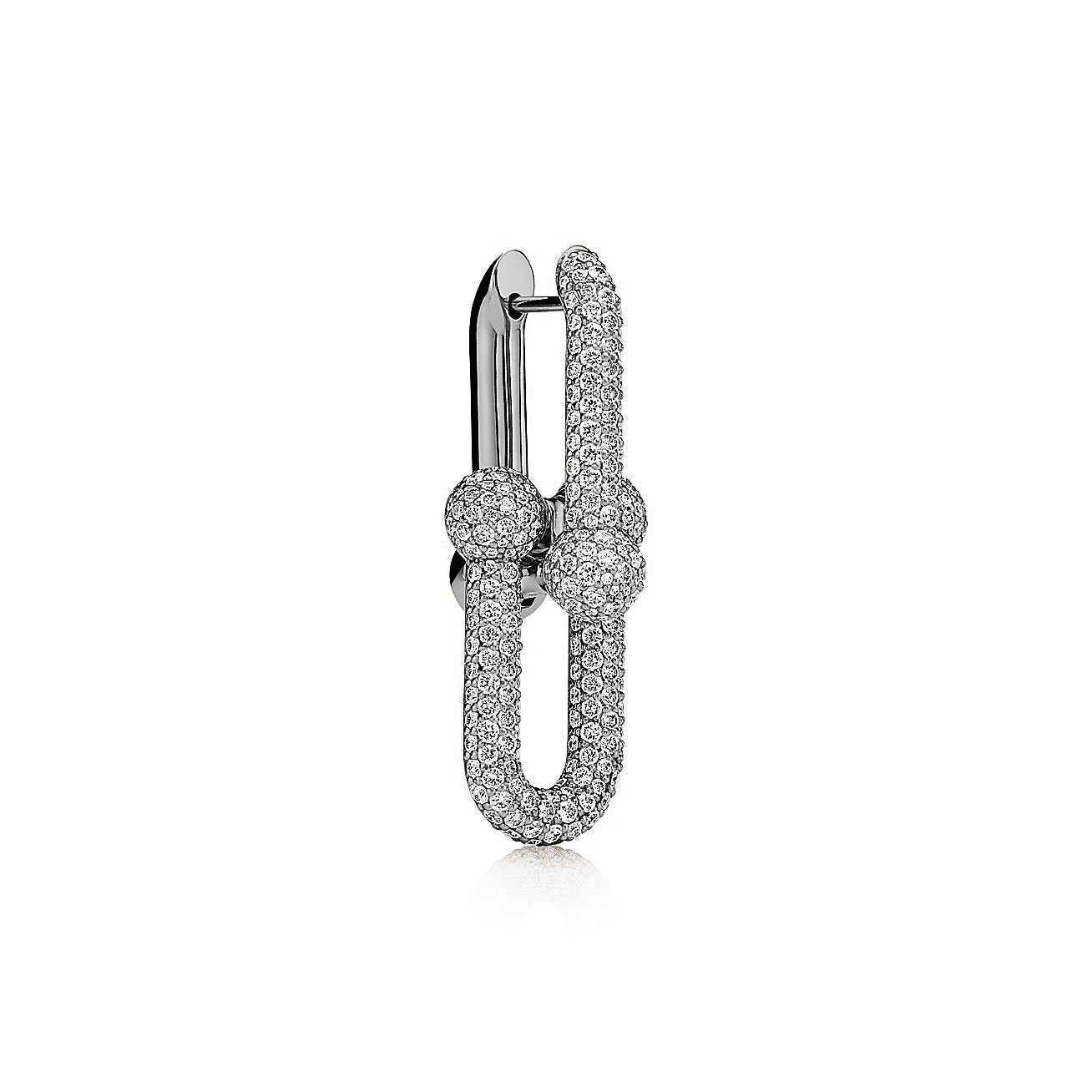 Tiffany & Co. HardWear link earrings silver diamond