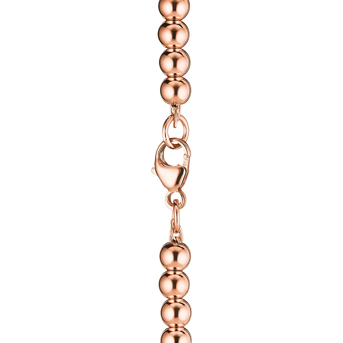 Tiffany & Co. Return to  Heart Tag Bead Bracelet in Rose Gold, 4 mm