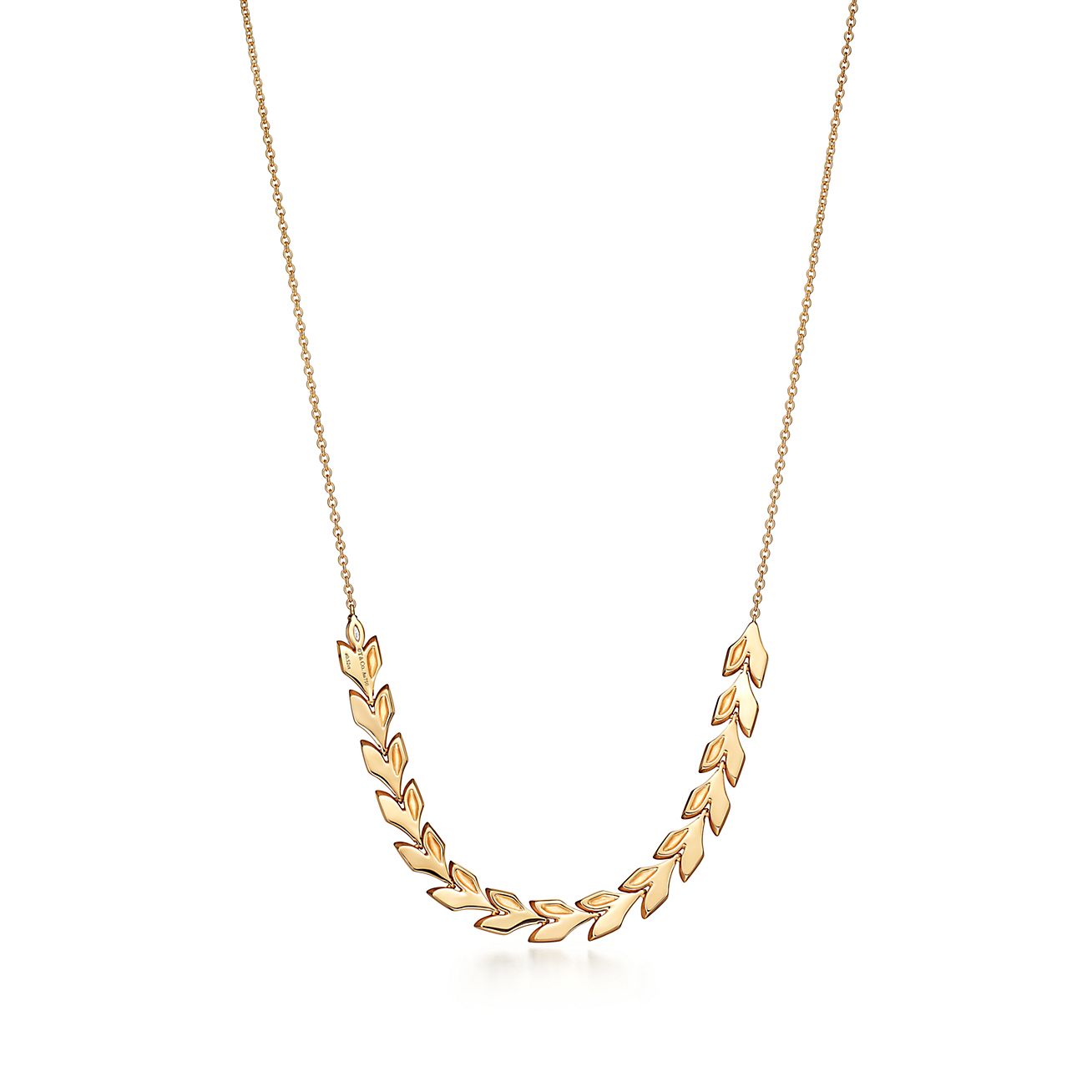 Tiffany & Co. Victoria Vine East West Pendant in Yellow Gold with Diamonds