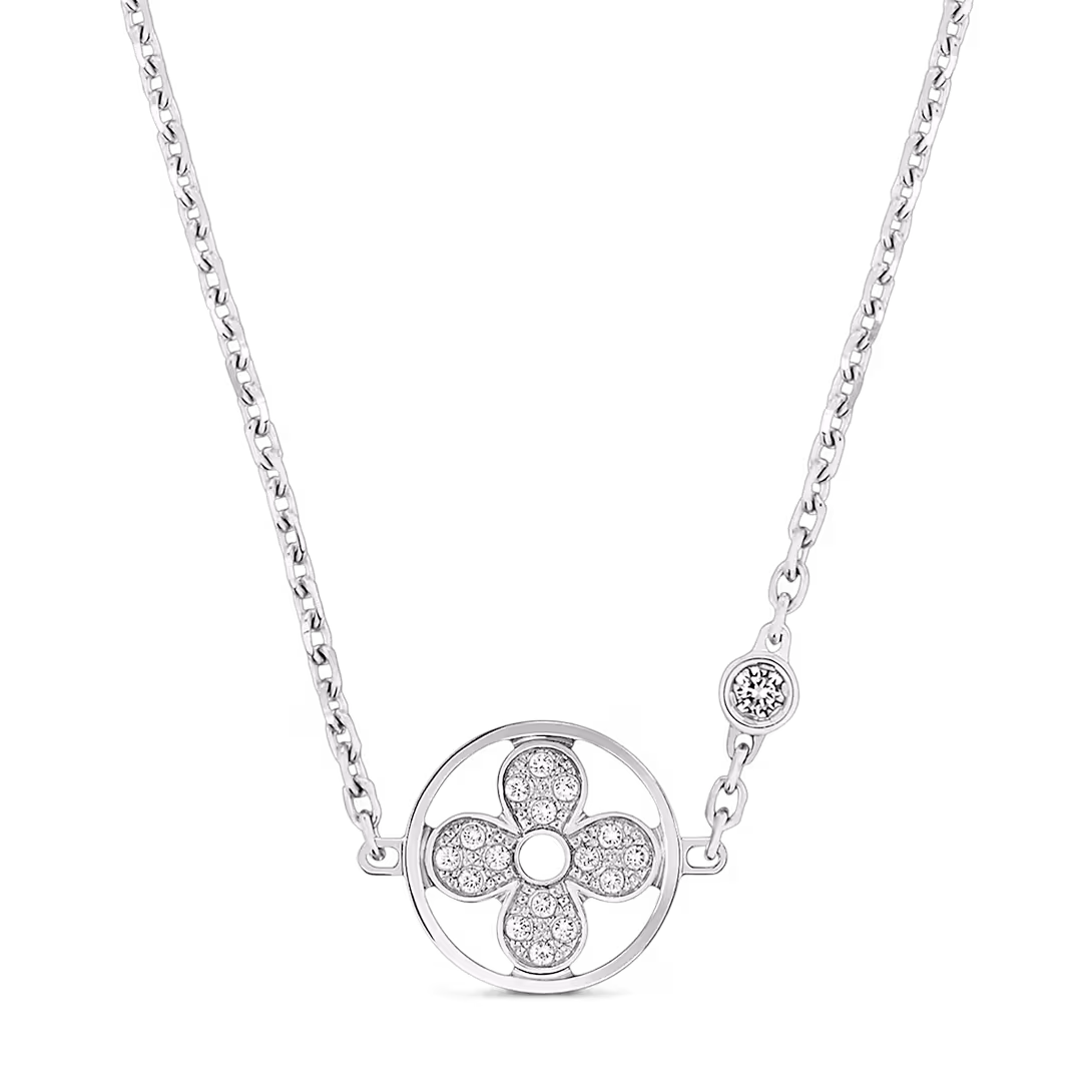 Louis Vuitton Idylle Blossom Pendant, White Gold And Diamonds Q93872