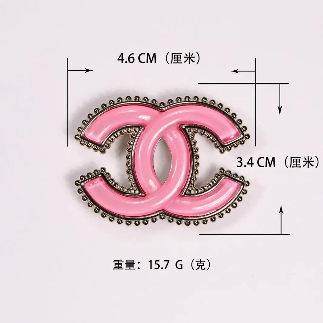 High quality 24P Pink CC brooch