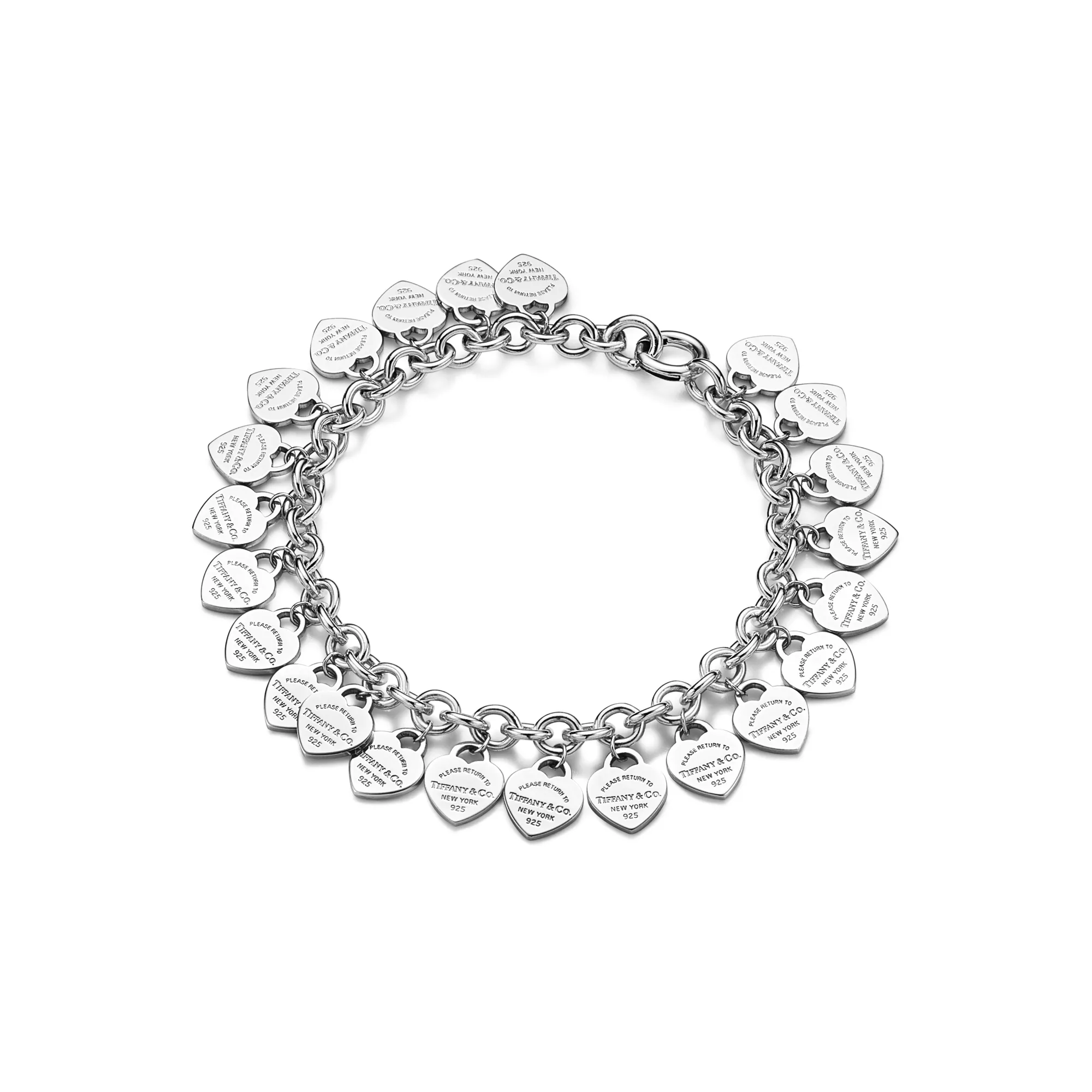 Tiffany & Co. Return to Multi-heart Tag Bracelet in Silver