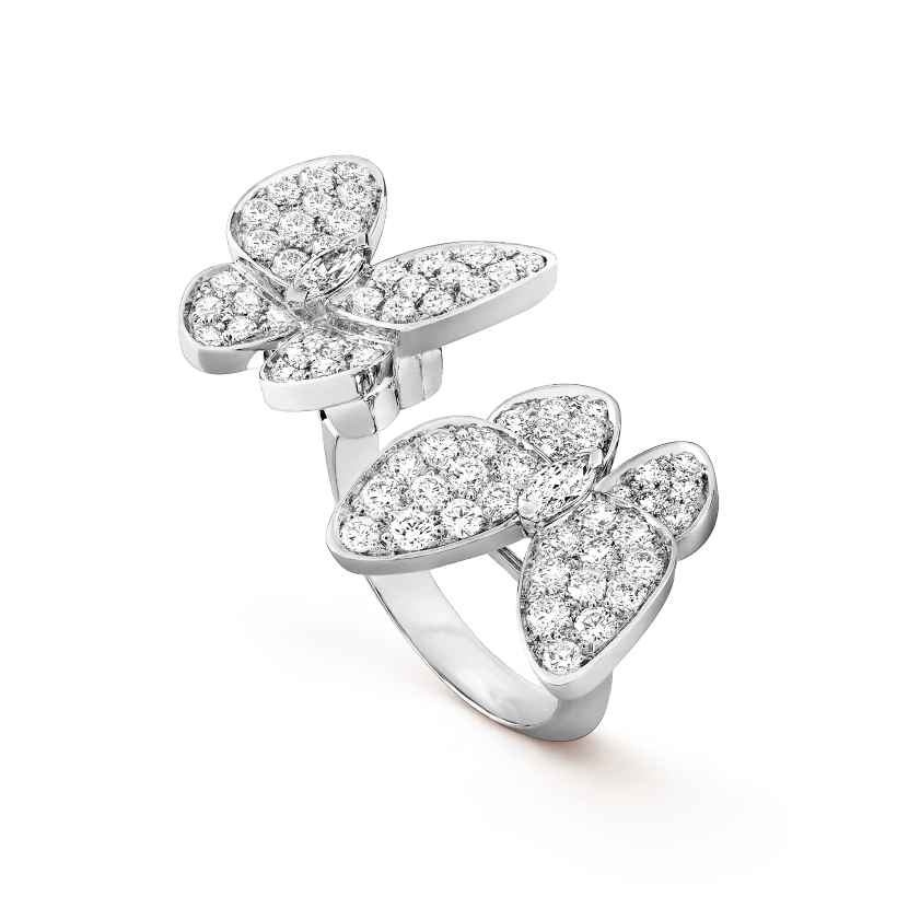 Two Butterfly Between the Finger Ring