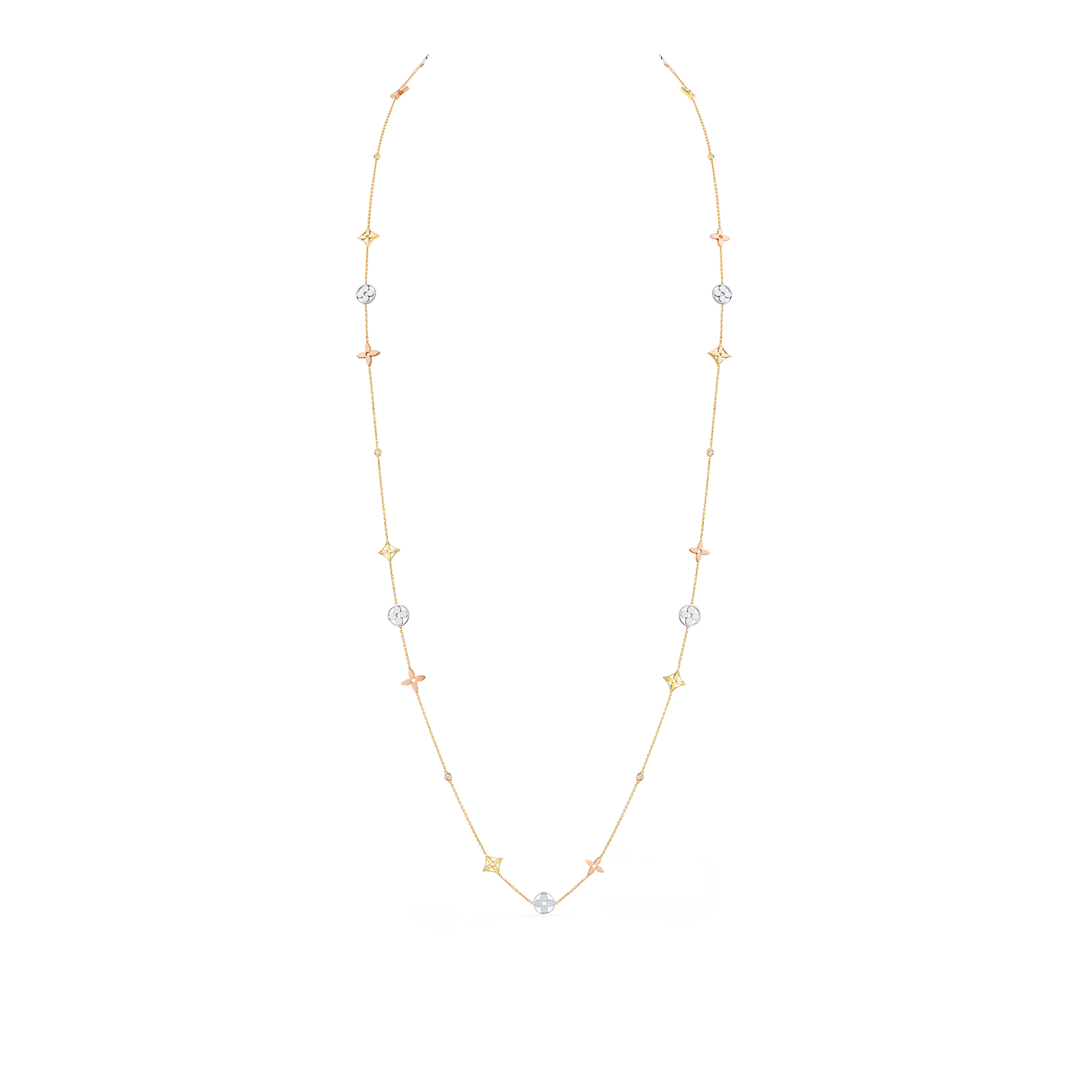 Louis Vuitton Idylle Blossom sautoir, 3 golds and diamonds