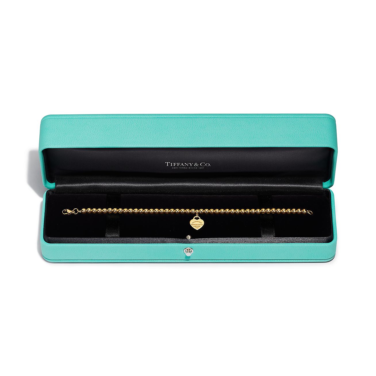 Tiffany & Co. Return to  Heart Tag Bead Bracelet in Yellow Gold