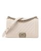 CHANEL CAVIAR QUILTED MEDIUM BOY FLAP IVORY