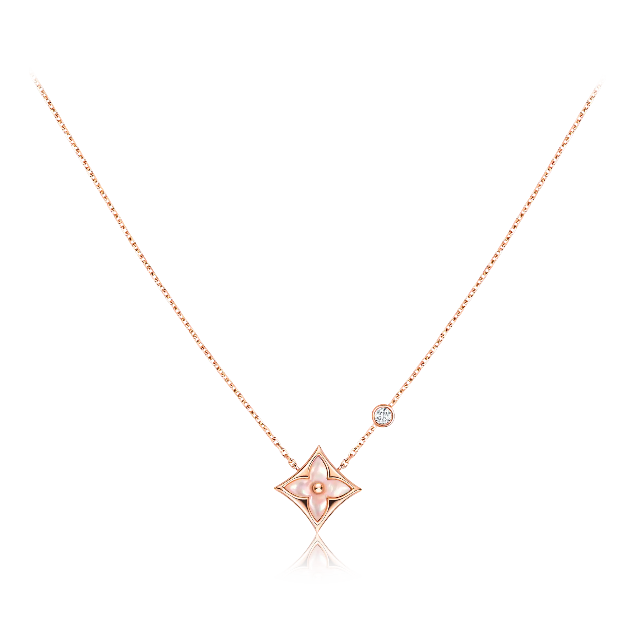 Louis Vuitton Color Blossom BB Star Pendant, Pink gold, Pink Mother-of-Pearl and diamond