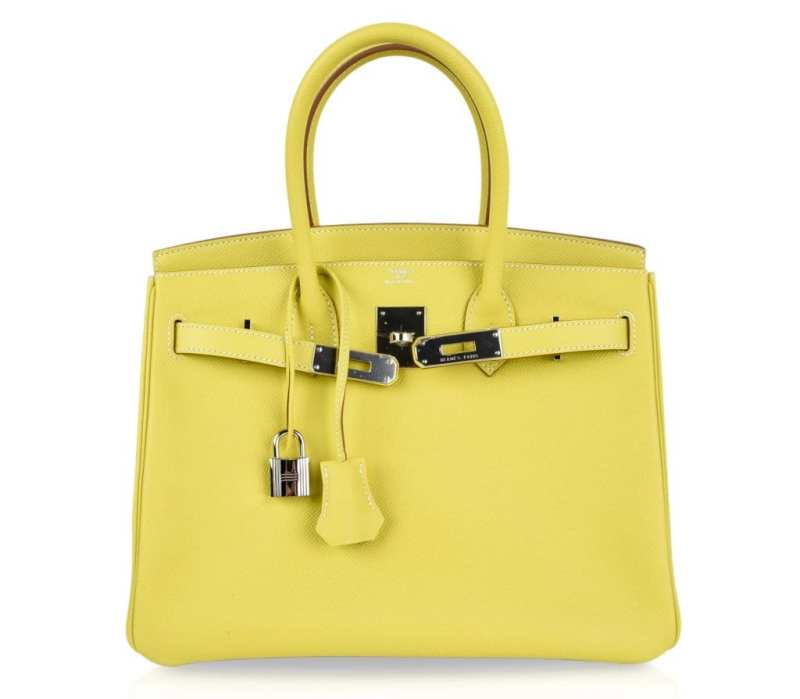 Birkin 30 Bag Rare Lime Candy Limited Edition Gris Perle Interior Palladium