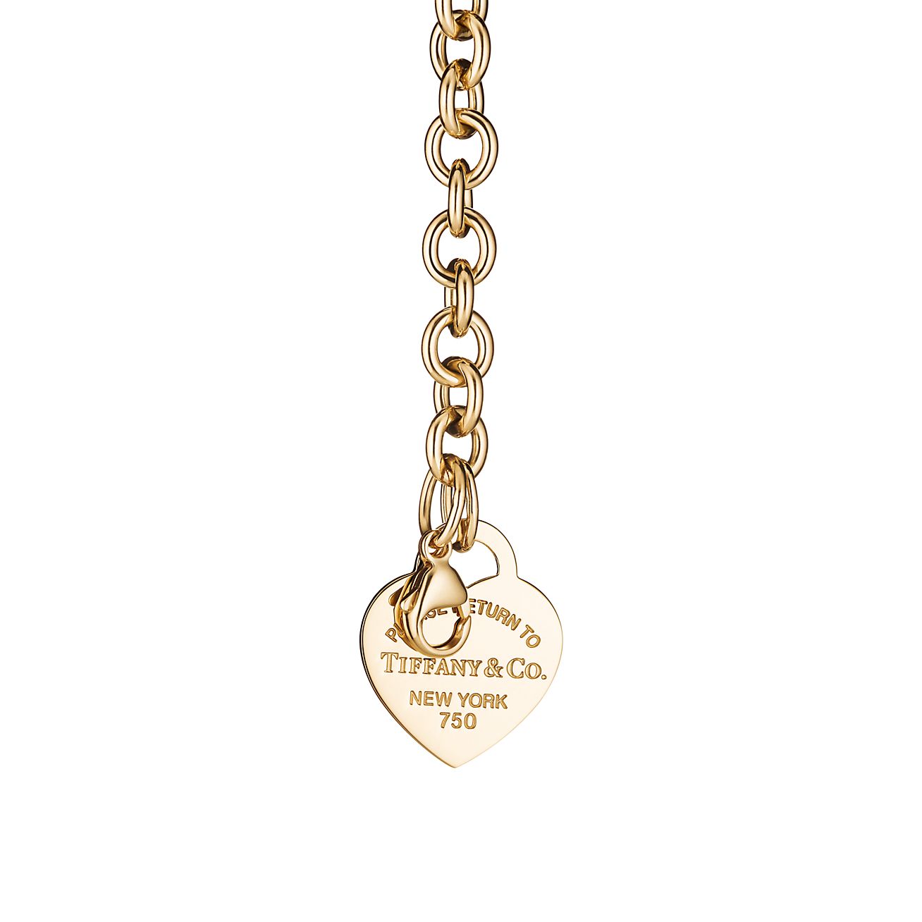 Tiffany & Co. Return to  Heart Tag Bracelet in Yellow Gold, Medium