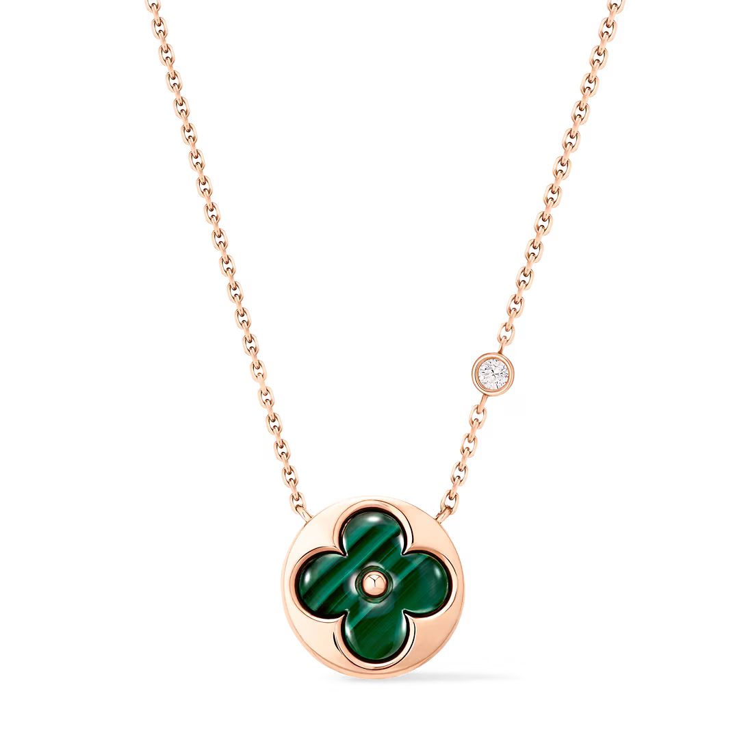 Louis Vuitton Color Blossom BB Sun Pendant, Pink gold, Malachite and diamond Q93619
