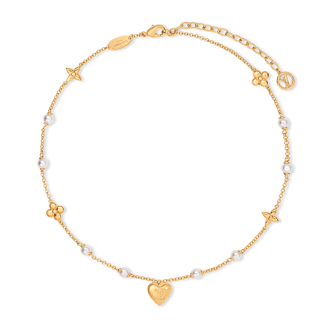 Louis Vuitton LV Heart Necklace M01042