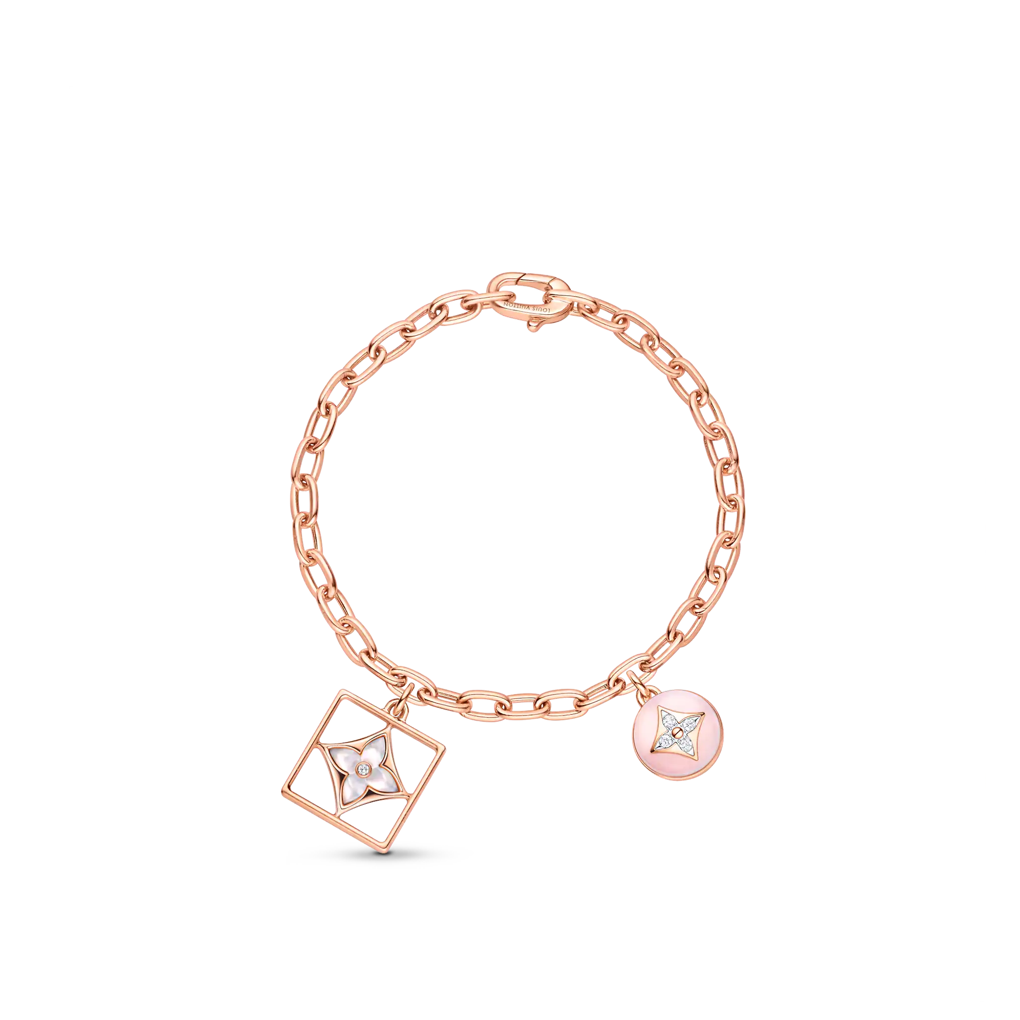 Louis Vuitton B Blossom Bracelet, Pink Gold, White Gold, Pink Opal, White Mother-Of-Pearl And Diamonds