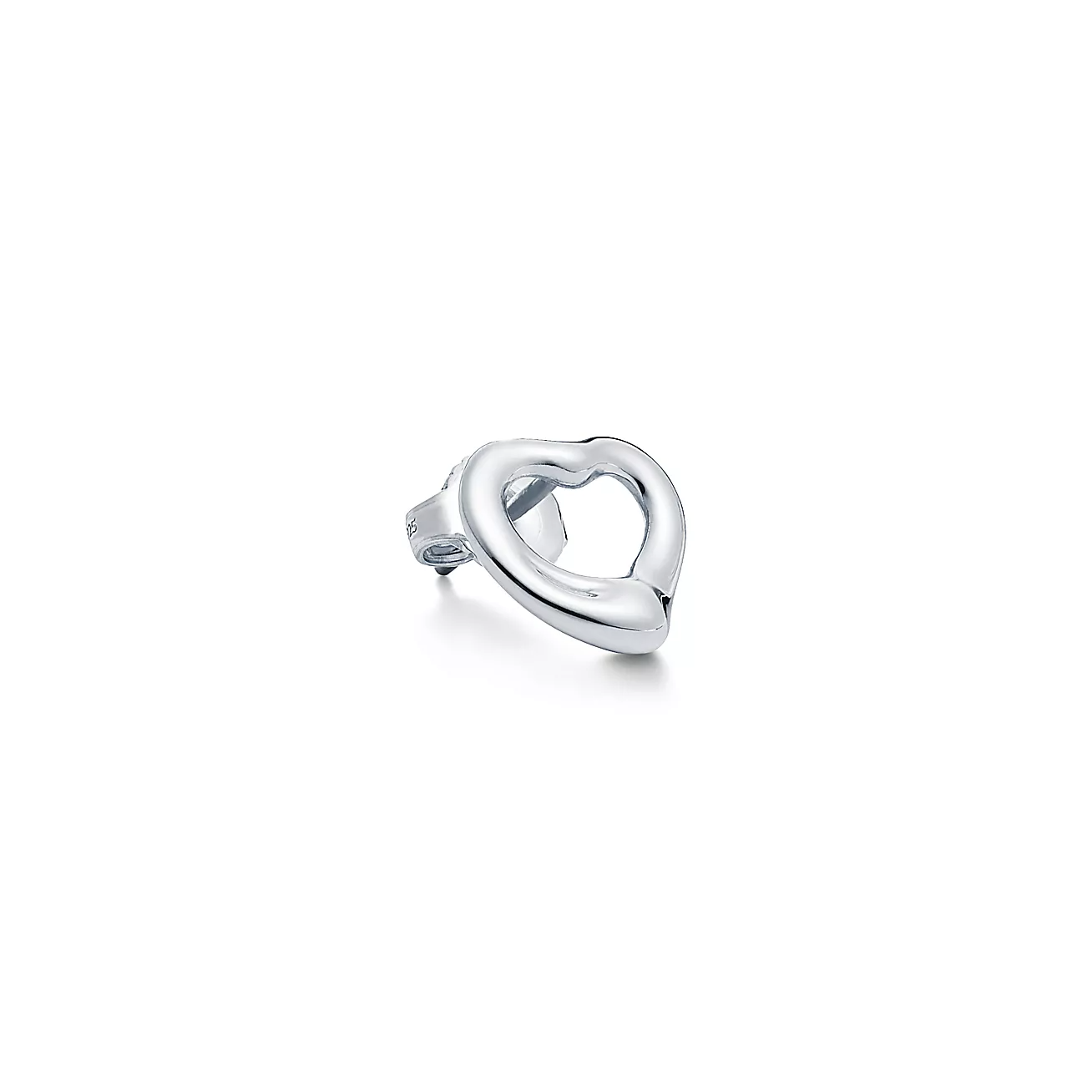 Tiffany & Co. Elsa Peretti Open Heart Stud Earrings in Silver, 11 mm