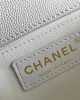 CHANEL CAVIAR QUILTED MEDIUM BOY FLAP IVORY