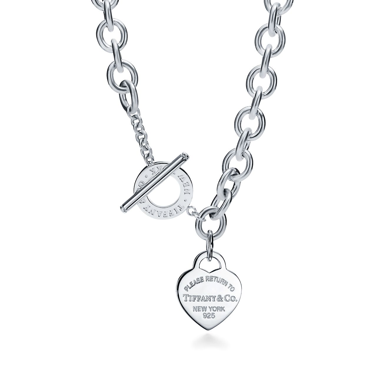 Tiffany & Co. Return to  Heart Tag Toggle Necklace in Silver