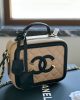 CHANEL Grained Calfskin CC Filigree Vanity Clutch With Chain
