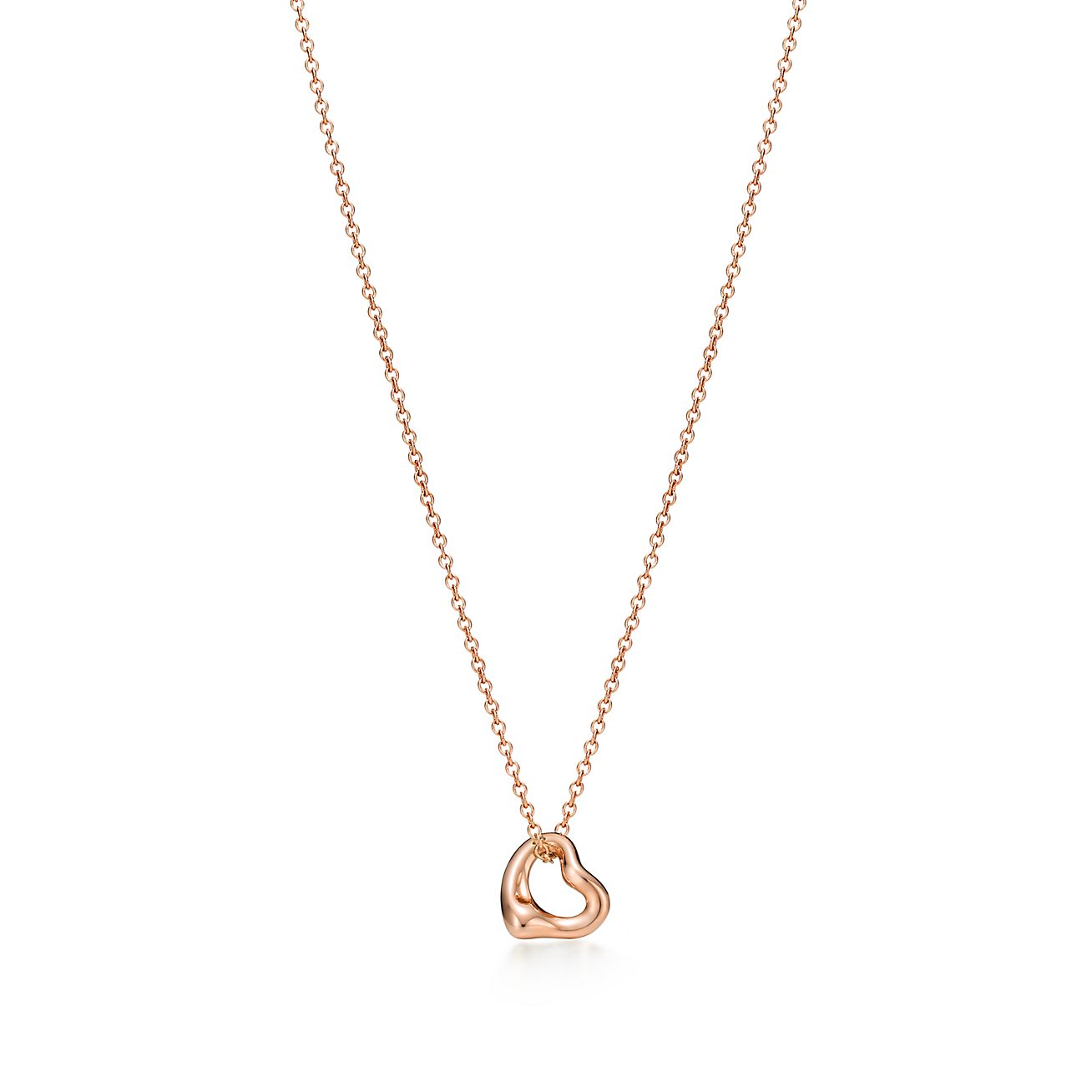 Tiffany & Co. Elsa Peretti Open Heart Pendant in Rose Gold, 7 mm