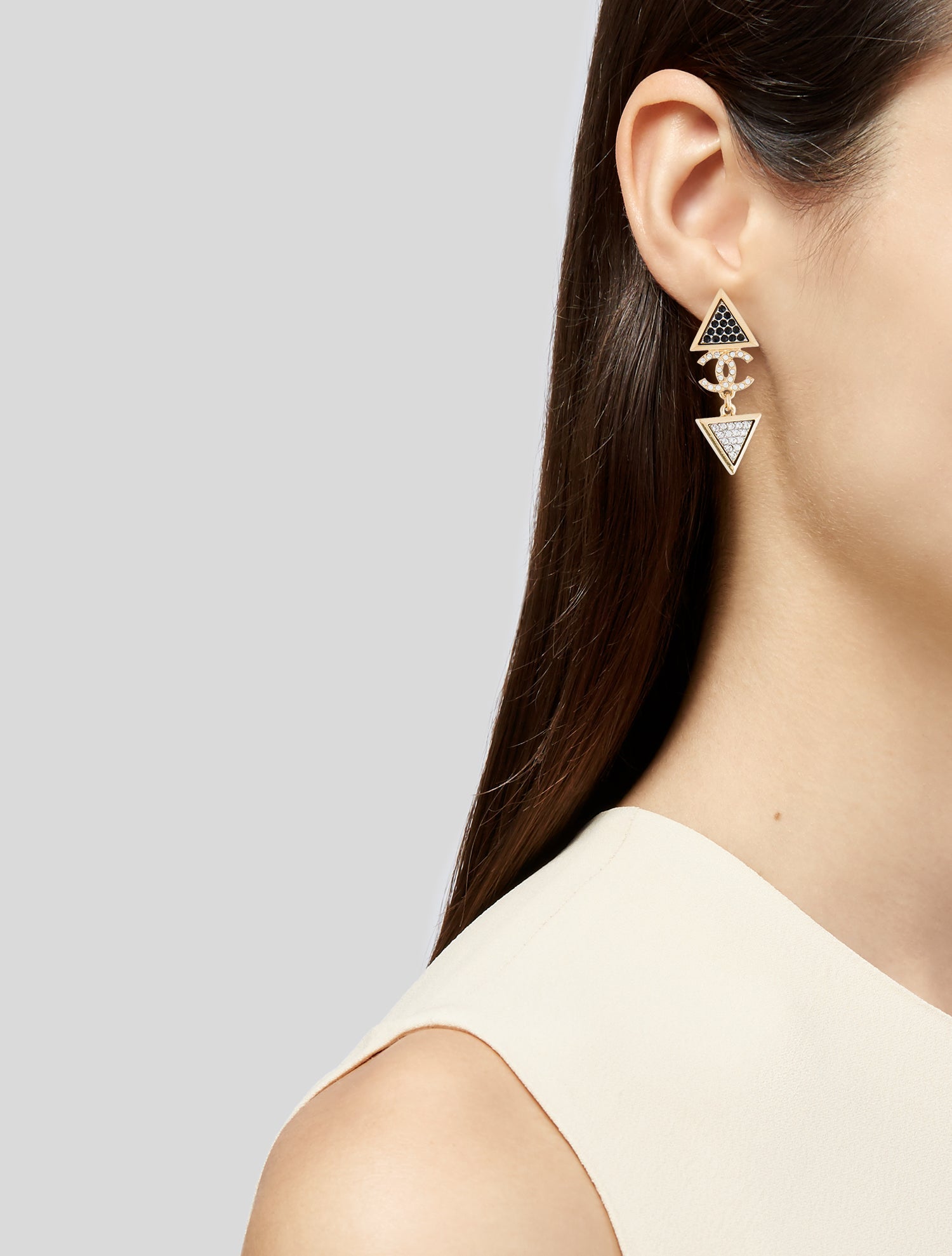 2024 Strass CC Drop Earrings