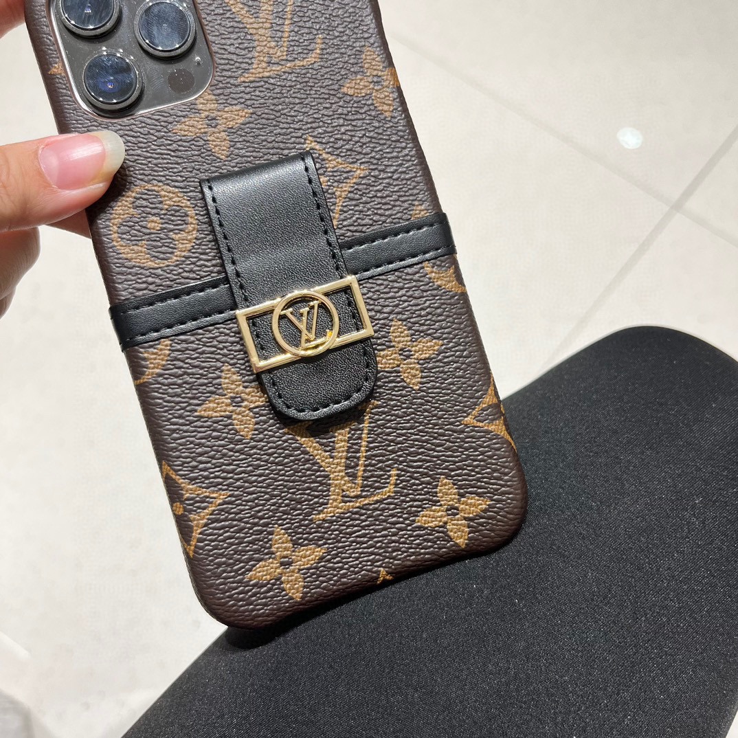 Louis Vuitton | Flower Patterns Star Leather iPhone Case