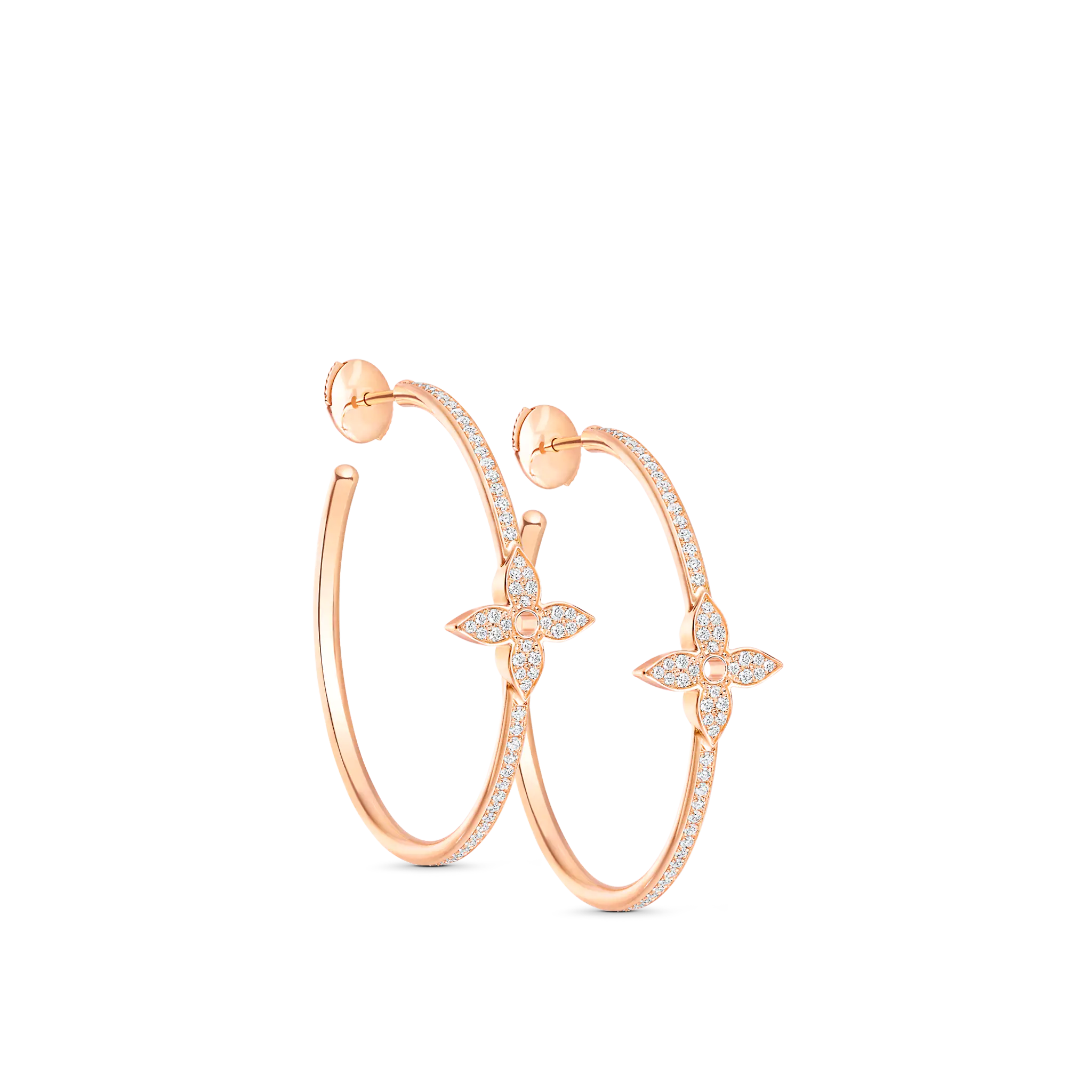 Louis Vuitton Idylle Blossom Hoops, Pink Gold And Diamonds