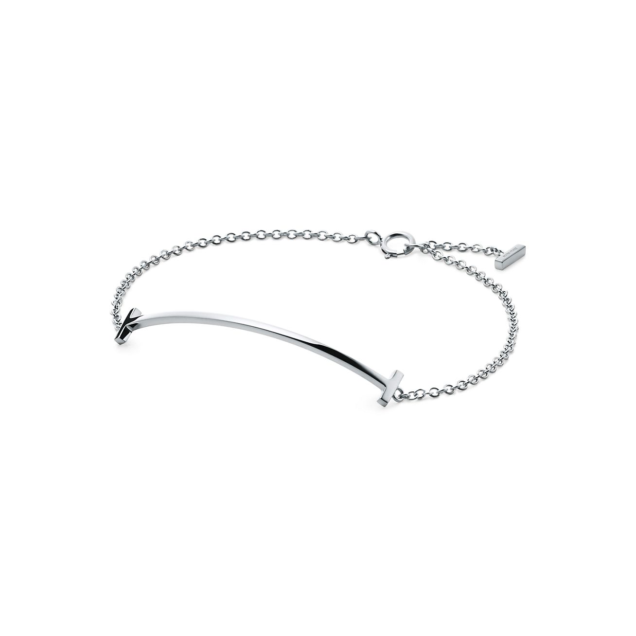 Tiffany & Co. T Smile Bracelet in White Gold