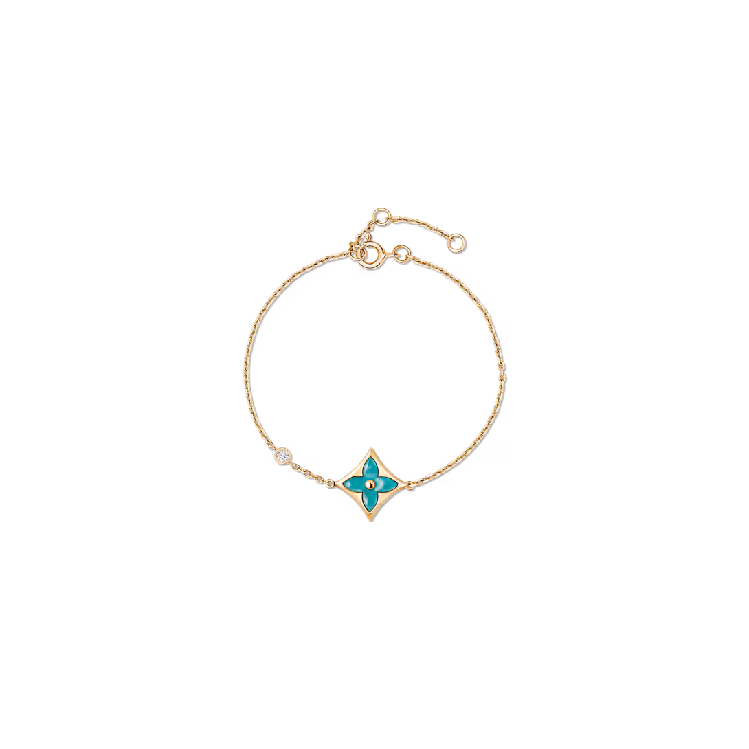 Louis Vuitton Color Blossom BB Star Bracelet, Yellow Gold, Amazonite and Diamond