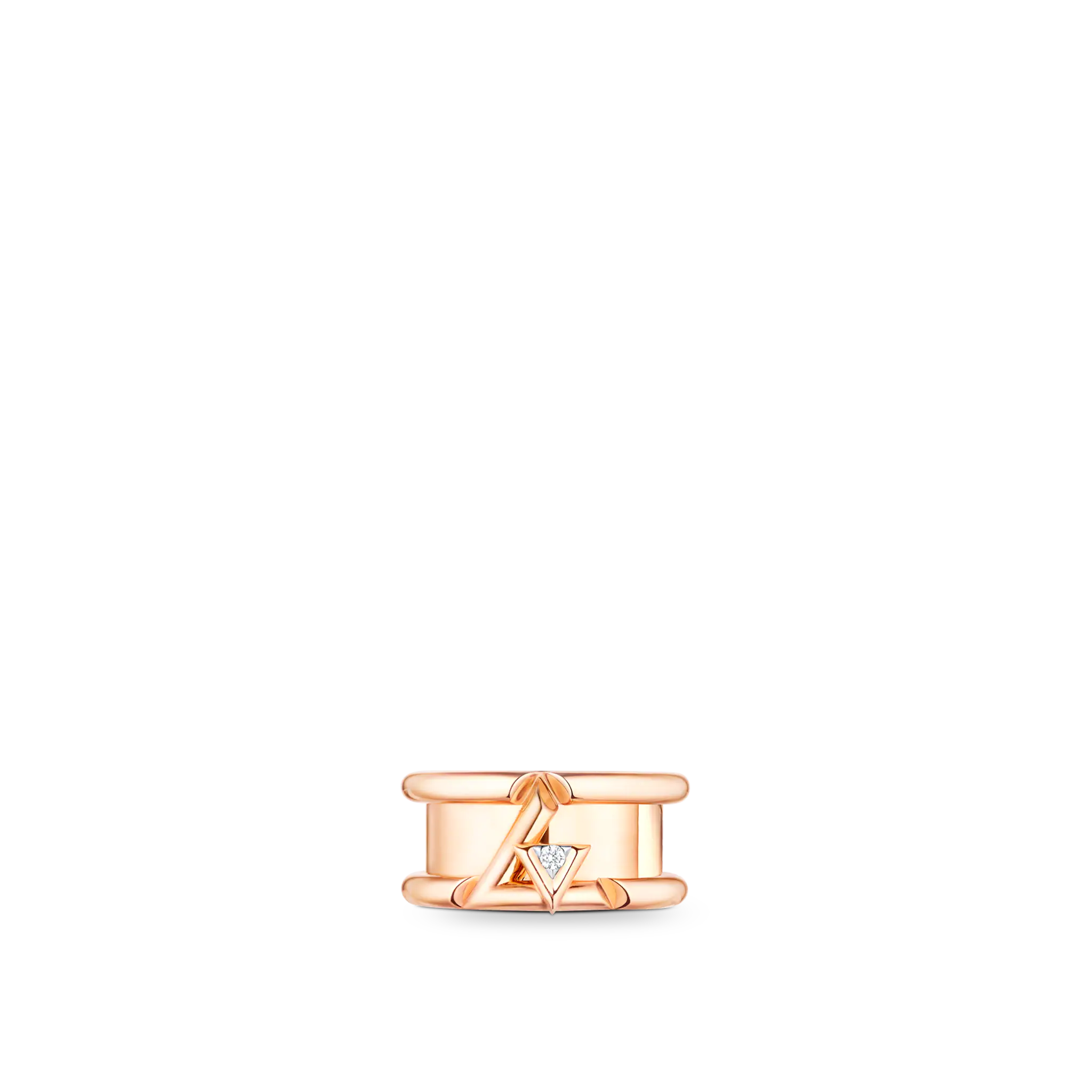 Louis Vuitton Volt One Band Ring, Pink Gold And Diamond