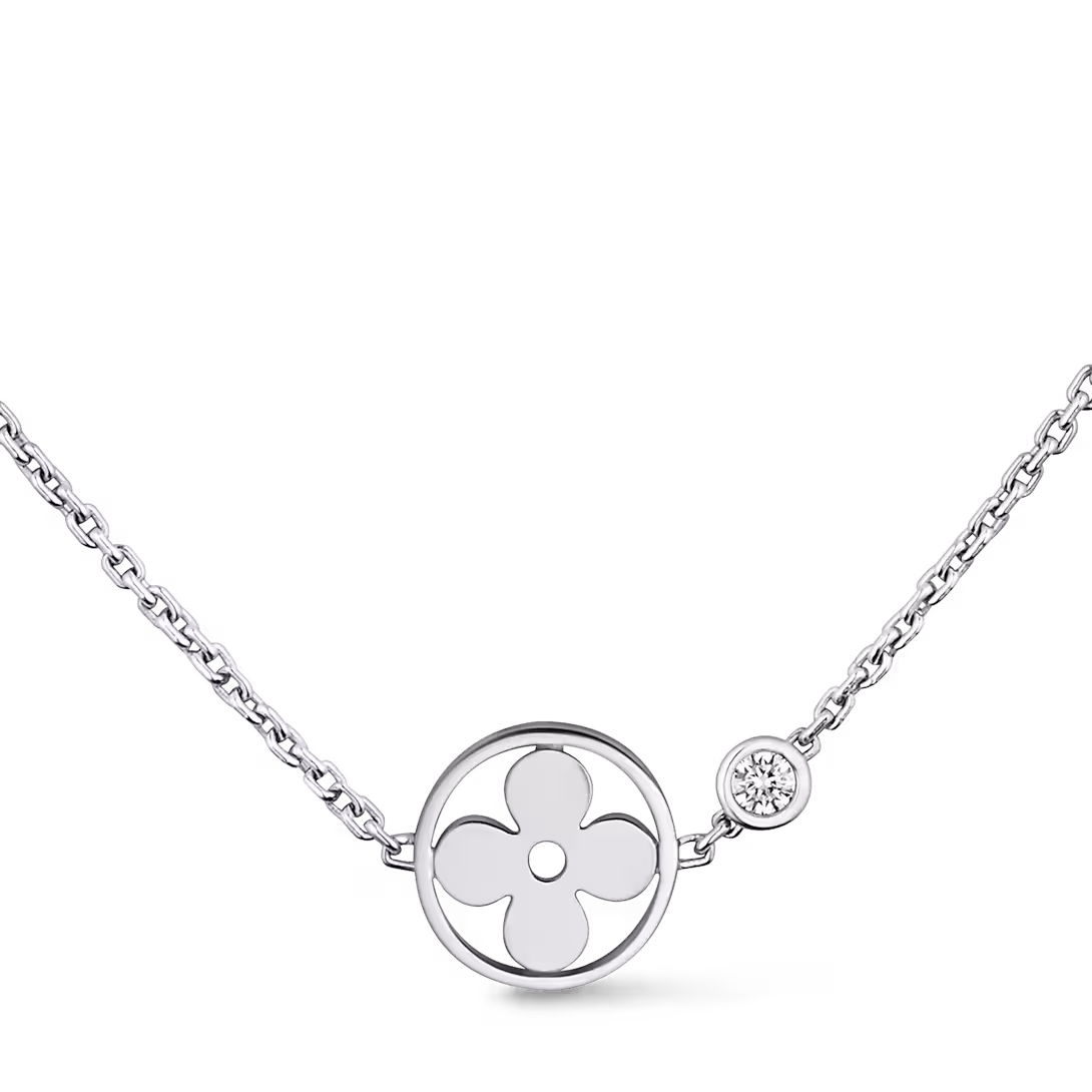 Louis Vuitton Idylle Blossom pendant, white gold and diamond Q93279