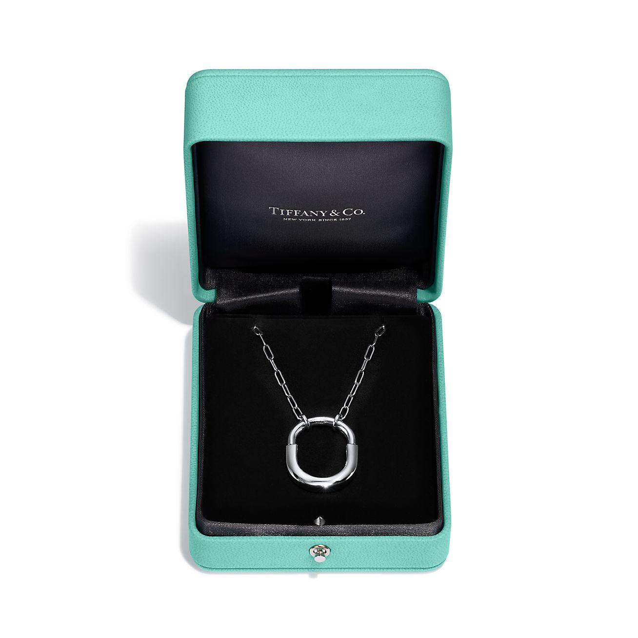 Tiffany & Co. Lock Pendant in White Gold, Medium