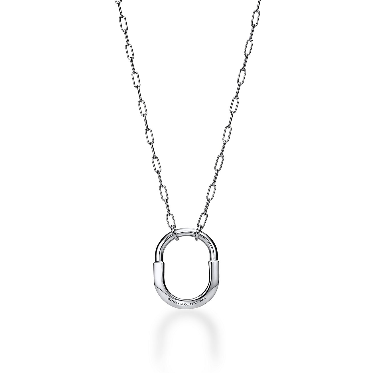 Tiffany & Co. Lock Pendant in White Gold, Medium