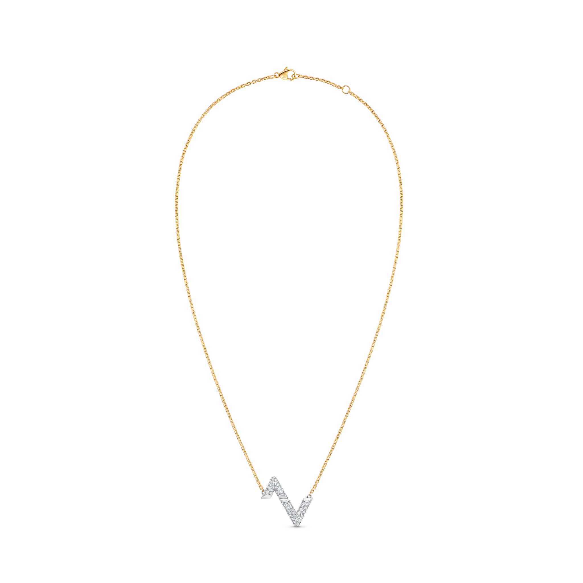 Louis Vuitton Volt Upside Down Pendant, Yellow Gold, White Gold And Diamonds