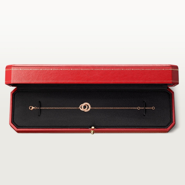 LOVE BRACELET, ON CHAIN, PAVED