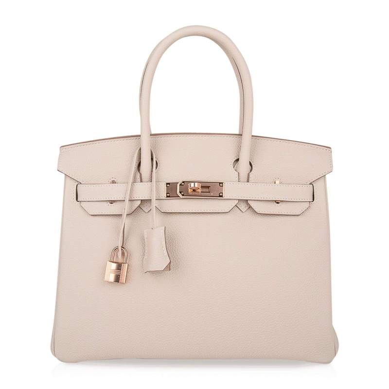 Birkin 30 Bag Craie Togo Leather with Rose Gold Hardware