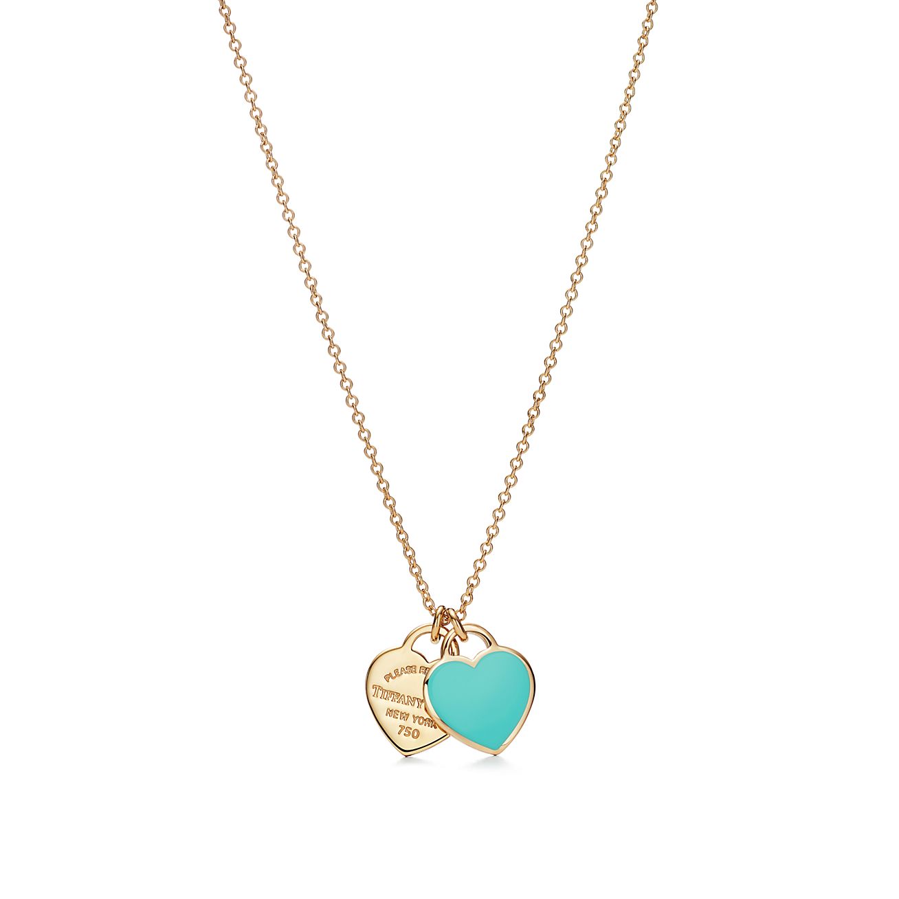Tiffany & Co. Return to  Mini Double Heart Tag Pendant