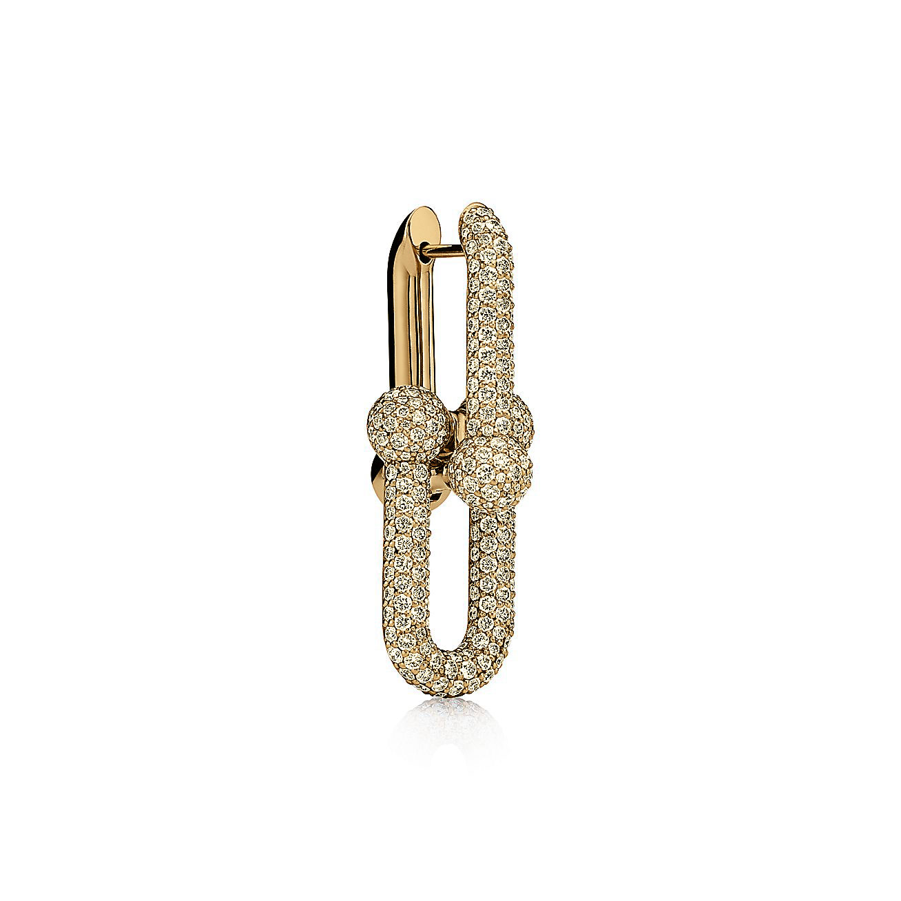 Tiffany & Co. Hardwear gold diamond chain earrings