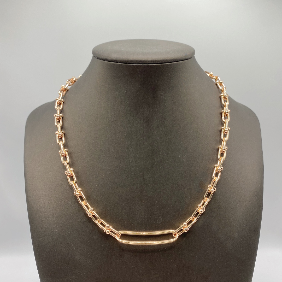 Tiffany & Co. HardWear Elongated Link Necklace in Sterling Glod