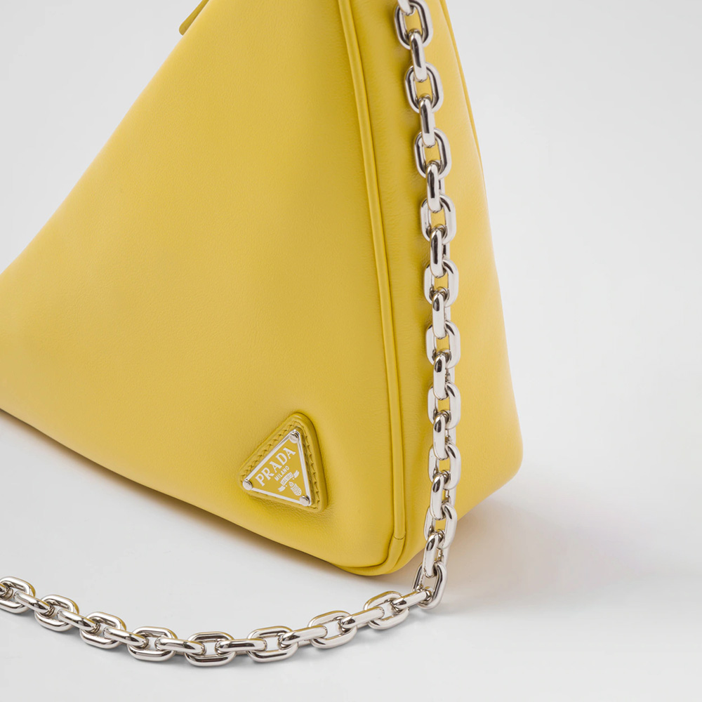 Triangle leather mini-bag