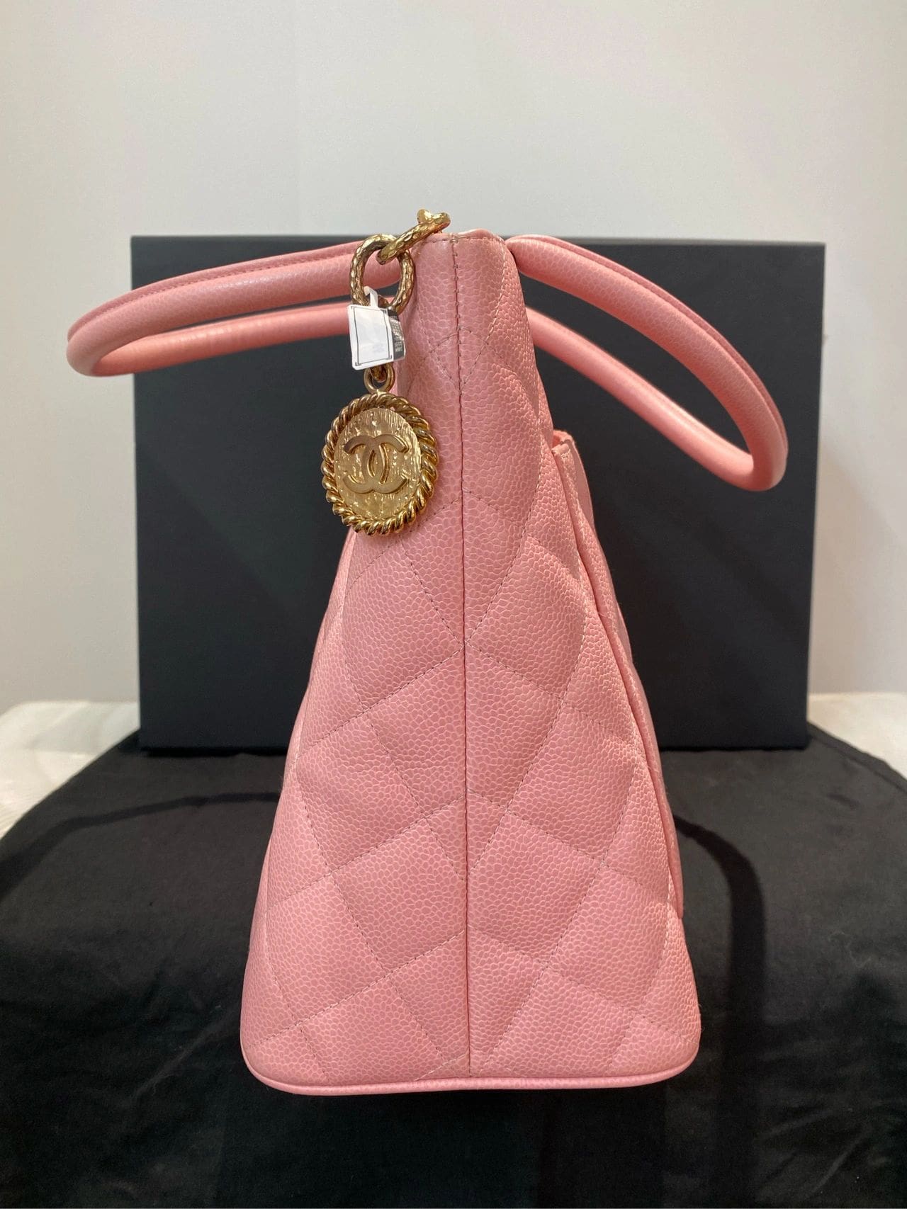 CHANEL Medallion Tote Bag Pink