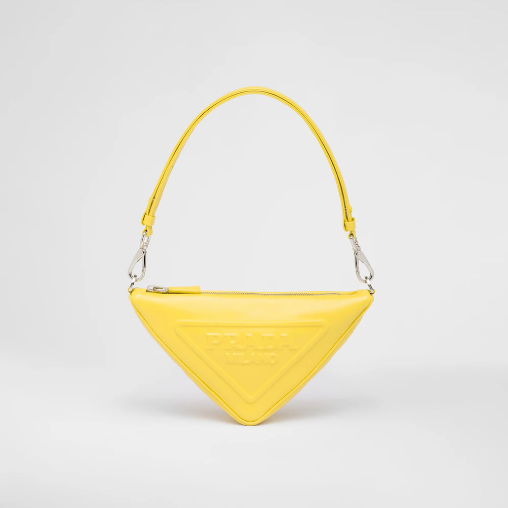 Triangle leather mini-bag