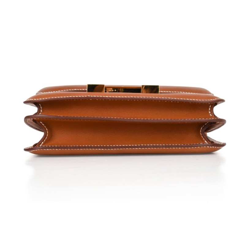Constance Bag 18 Rare Fauve Barenia Leather Gold Hardware