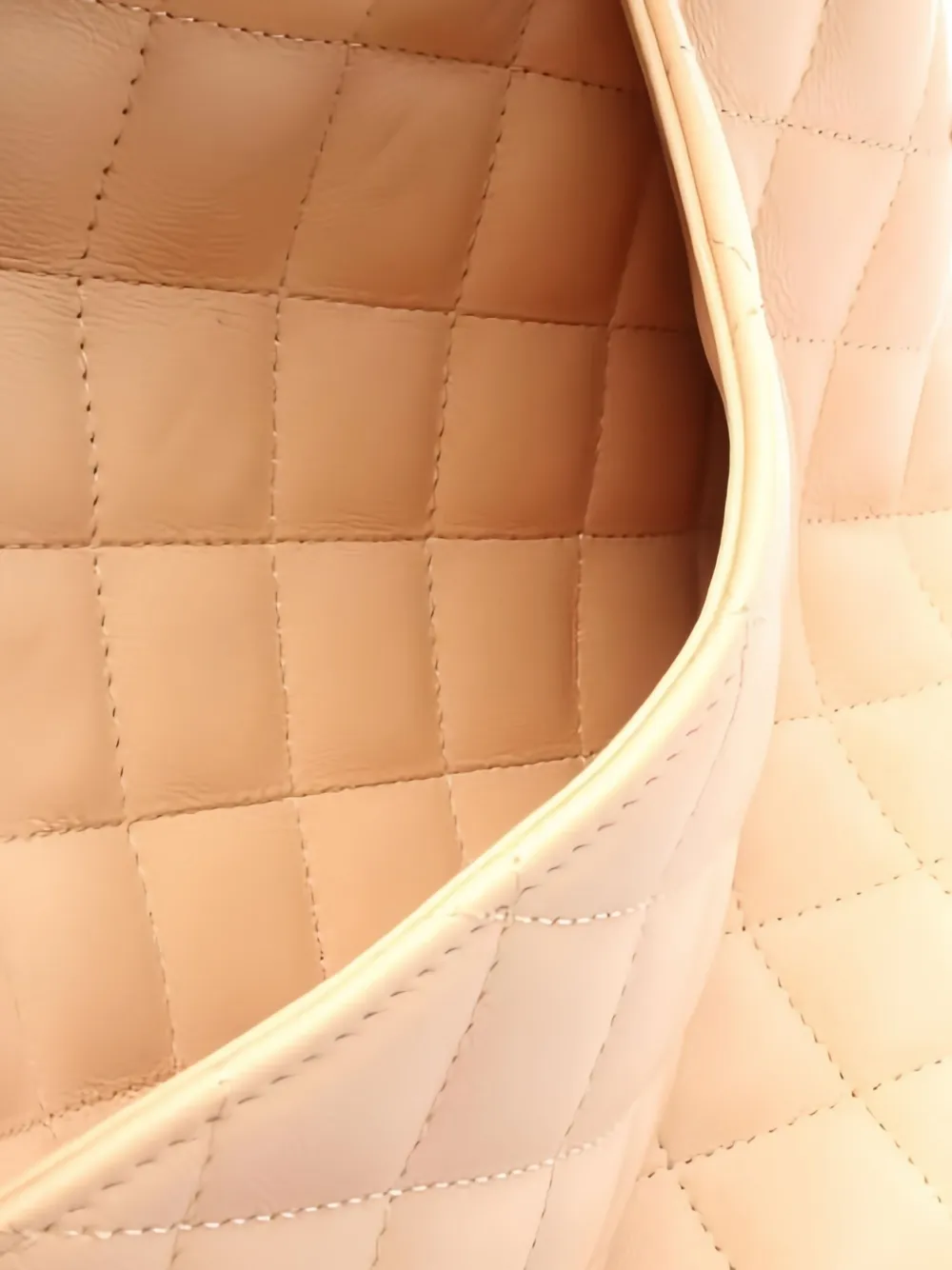 Chanel Brown Quilted Lambskin Leather Medium Cambon Tote