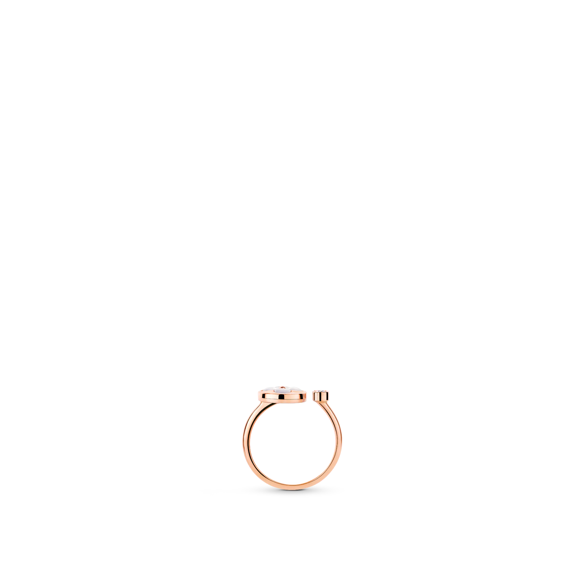 Louis Vuitton Color Blossom Mini Sun Ring, Pink Gold, White Mother-Of-Pearl And Diamond
