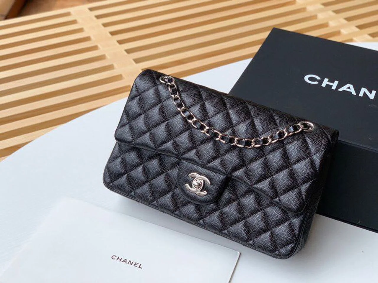 Chanel Classic Handbag Silver Hardware BlackFor Women, Women’s Bags, Shoulder And Crossbody Bags 10.2in/26cm A01112