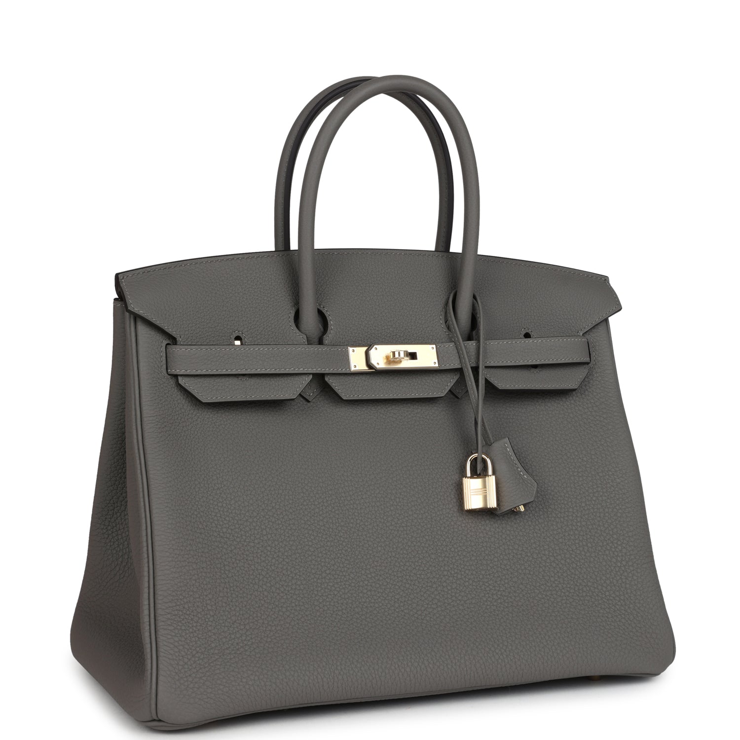 Birkin 35 Handbag Grey Togo with Gold Hardware