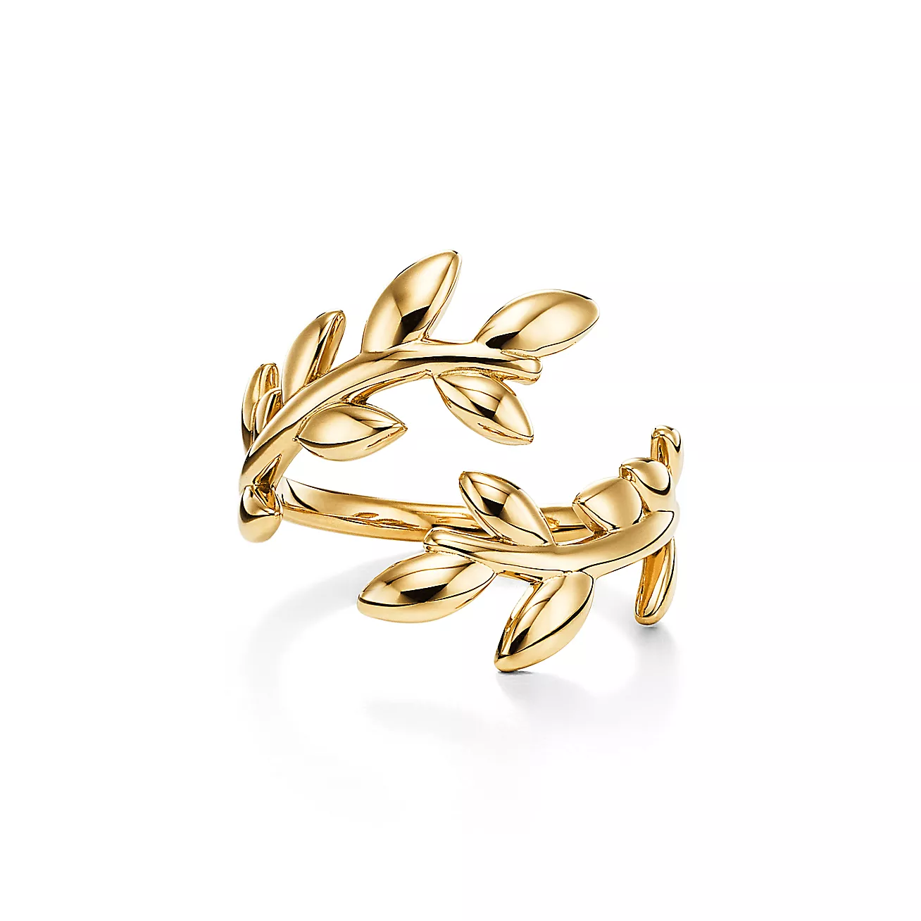 Tiffany & Co. Paloma Picasso Olive Leaf Bypass Ring in Yellow Gold