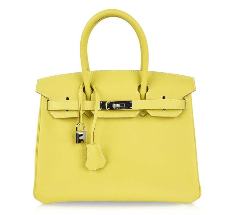 Birkin 30 Bag Rare Lime Candy Limited Edition Gris Perle Interior Palladium