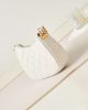 Chanel 19 Hobo Bag White Aged Calfskin Brushed Gold Hardware